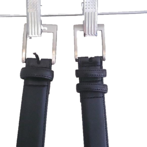 Two brand new NWT mens black leather belts sz. 44 waist Macys